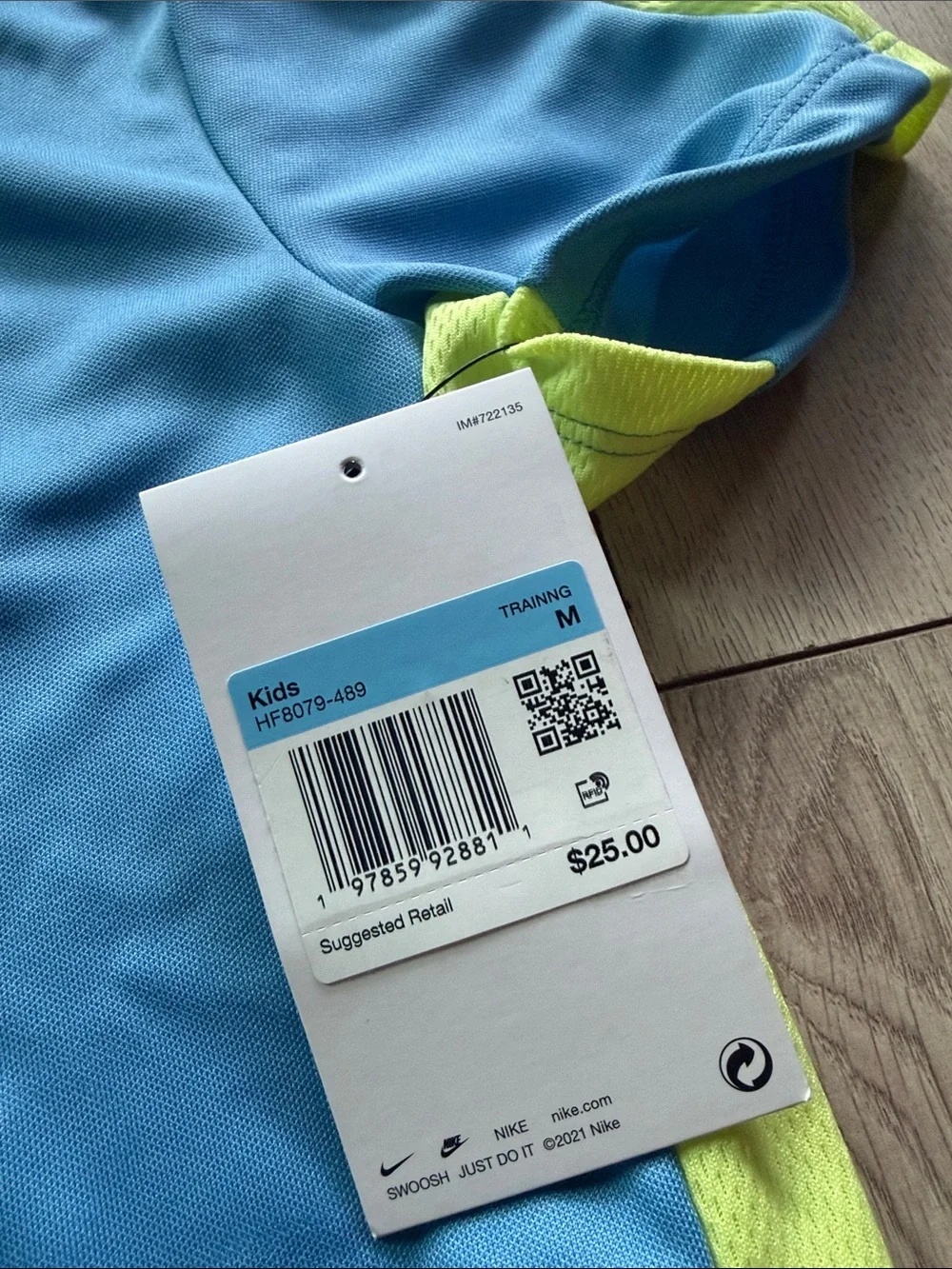 Nike Sky Blue & Neon Yellow Performance Tee